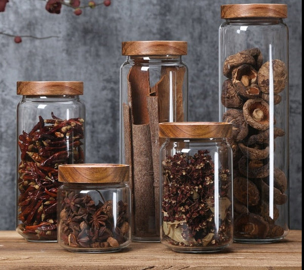 Bohemian Glass Storage Jars